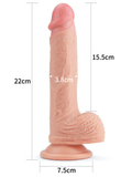 Censan 8.5 İnç Dual layered Platinum Silicone Cock Ten Dildo - C-LV4003