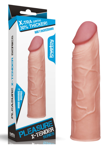 Censan Add 1" Pleasure X Tender Penis Sleeve - C-LV1050