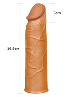 Censan Add 1" Pleasure X Tender Penis Sleeve Brown - C-LV1050B