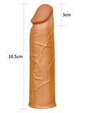 Censan Add 1" Pleasure X Tender Penis Sleeve Brown - C-LV1050B