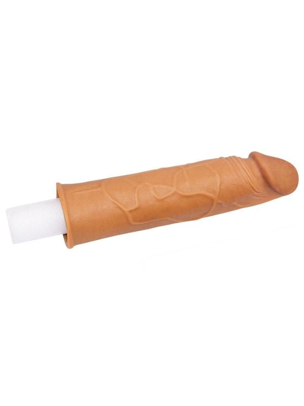 Censan Add 1" Pleasure X Tender Penis Sleeve Brown - C-LV1050B