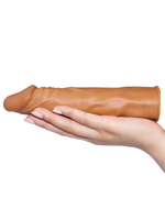 Censan Add 2" Pleasure X Tender Penis Sleeve Brown - C-LV1053