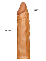 Censan Add 2" Pleasure X Tender Penis Sleeve Brown - C-LV1053