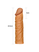 Censan Add 2" Pleasure X Tender Penis Sleeve Brown - C-LV1052Brown