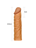Censan Add 2" Pleasure X Tender Penis Sleeve Brown - C-LV1052Brown