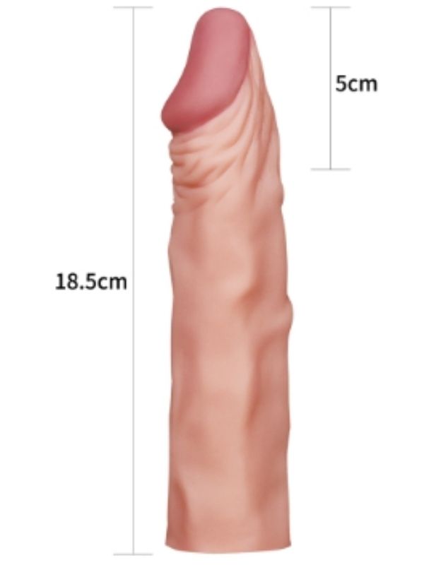 Censan Add 2" Pleasure X Tender Penis Sleeve Flesh - C-LV1053F