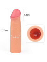 %15 İndirim – LoveToy Gerçekçi Doku 18 cm Uzunluğunda 5 cm Dolgulu Kılıf - CA-LV4213