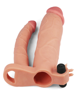 Censan Add 3 İnç Pleasure X Tender Vibrating Double Penis Sleeve Penis Kılıfı - C-LV314102