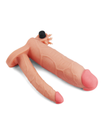 Censan Add 3 İnç Pleasure X Tender Vibrating Double Penis Sleeve Penis Kılıfı - C-LV314102