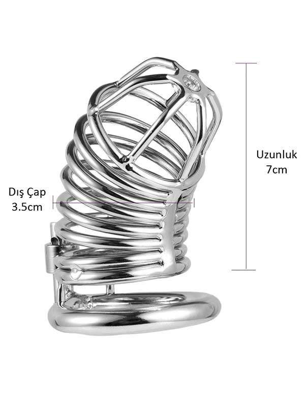 Censan BDSM Paslanmaz Çelik Penis Kafesi ModelNo3 - C-YN3074