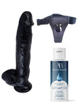 Censan Belden Bağlamalı Kayganlaştırıcı Set Noctis 32cm Siyah Dildo No:23 - C-7720SSET