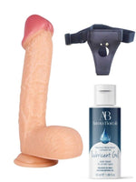 Censan Belden Bağlamalı Kayganlaştırıcı Set Noctis 34cm Realistik Dildo No:72 - C-7747SET