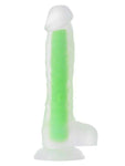 Censan Beyond Clark Glow Gece Parlayan Yeu015fil Dildo Silikon u015eeffaf 22 cm - C-T872001