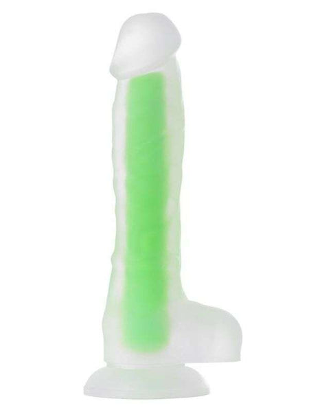 Censan Beyond Clark Glow Gece Parlayan Yeu015fil Dildo Silikon u015eeffaf 22 cm - C-T872001