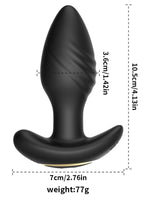 Censan Big Boat Anchor Swing – Telefon Kontrollü Titreşimli Anal Plug (Siyah) - C-7652