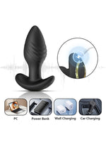 Censan Big Boat Anchor Swing – Telefon Kontrollü Titreşimli Anal Plug (Siyah) - C-7652