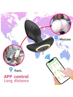 Censan Big Boat Anchor Swing – Telefon Kontrollü Titreşimli Anal Plug (Siyah) - C-7652