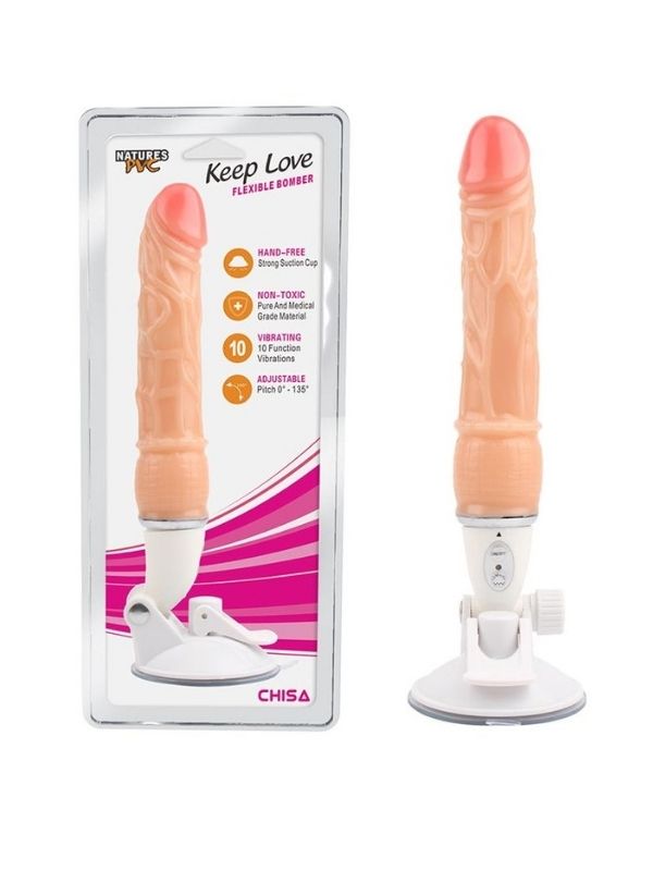 Censan Chisa Keep Love Flexible Bomber 9.9 inç 25 Cm Vantuzlu Vibratör - C-CH7814