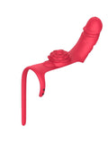 Censan Parmak takılabilir fiziksel dildo + Gül Titreşimli 2'si 1 arada yeni tasarım parmak vibratörü - C-7669