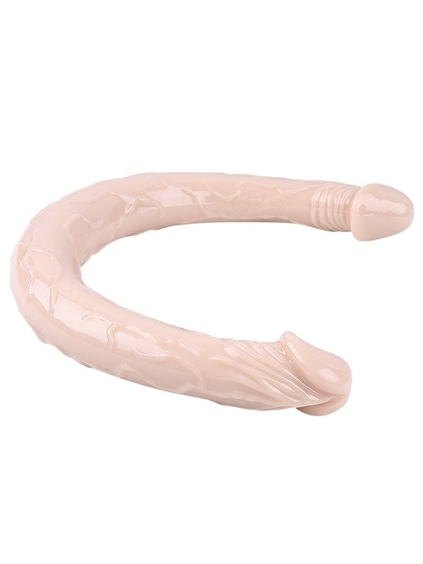 Censan Çift Taraflı Esnek Dildo 40 cm – Gerçekçi Dokulu Ten Renk - C-S011
