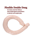 Censan Çift Taraflı Esnek Dildo 40 cm – Gerçekçi Dokulu Ten Renk - C-S011