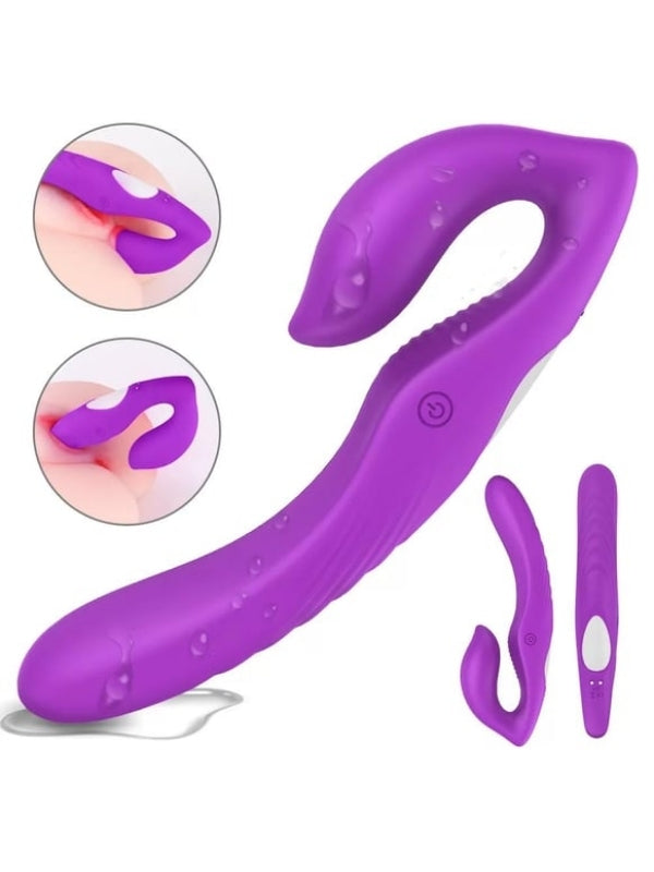 Censan Çift Titreşim Motorlu Strapless Giyilebilir Çift Taraflı Vibratör – 180° Bükülebilir, IPX7 Su Geçirmez - C-7684