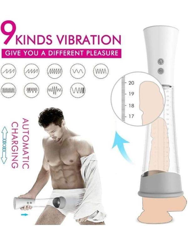 Censan Cyber Penis Pompası ve Elektrikli Vajina Mastürbatörü - C-8231