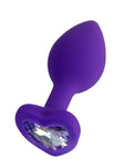 Censan Diamond Heart Anal Plug Mor 7 cm 18 g - C-T357024