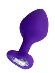 Censan Diamond Heart Anal Plug Mor 8 cm - C-T357026