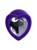 Censan Diamond Heart Anal Plug Mor 8 cm - C-T357026