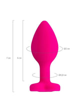 Censan Diamond Heart Anal Plug Pembe 7 cm 18 g - C-T357023