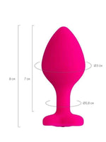 Censan Diamond Heart Anal Plug Pembe 8 cm - C-T357025