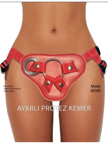 Censan Forjin Ayarlanabilir 3 Halkalı Belden Bağlama Kemeri Kırmızı - C-9000B