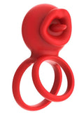 Censan G-Noktası Uyarımlı Dönen (swing) Haraketli Dilli Titreşimli Penis Halkası – Çift Yönlü Zevk - C-YCYY02