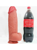Censan Gerçekçi Tasarımlı Büyük Boy Vakum Tabanlı Silikon Dildo 30 cm - C-YQWL-023