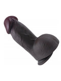 Censan Gerçekçi Tasarımlı Geniş Çaplı Vakum Tabanlı Silikon Dildo 21 cm Siyah - C-YQWS-075