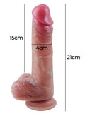 Censan Gerçekçi Tasarımlı Vakum Tabanlı Silikon Dildo 21 cm - C-YQWS-030