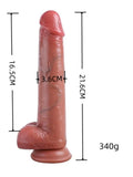 Censan Gerçekçi Tasarımlı Vakum Tabanlı Silikon Dildo 21,6 cm - C-YQWL-005