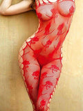 Censan Gül Desenli Fantazi Vücut Çorabı - C-NL5038
