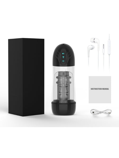 Censan İnleme Sesli ve Titreşimli Otomatik Modern Suni Vajina Mastürbatör – 7 Modlu Dönebilen, USB Şarjlı - C-8232