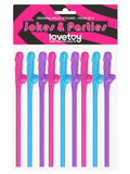Censan Jokes & Parties Original Willy Straws – Pack of 9 Dildo Pipet - C-LV765001C