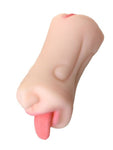 Censan Juicy Pussy Masturbator Realistik Fruity Tongu, Ağız ve Vajina TPE Ten 19 cm - C-T893019