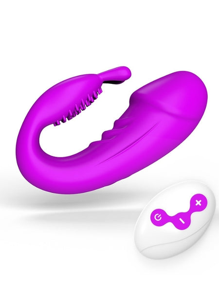 Censan Kablosuz Kumandalı Şarjlı 2 in 1 Giyilebilir Rabbit Mini Vibratör - C-7679