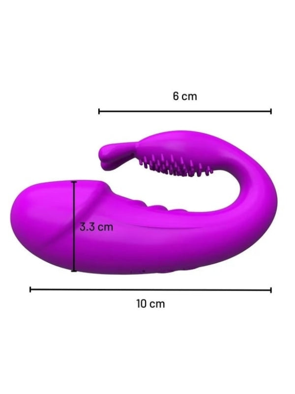 Censan Kablosuz Kumandalı Şarjlı 2 in 1 Giyilebilir Rabbit Mini Vibratör - C-7679