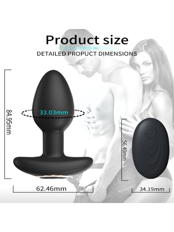 Censan Kablosuz Uzaktan Kumandalı Titreşimli Anal Plug - C-7662