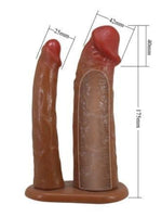 Censan Keaven 4cm Dolgulu Realistik İçi Boş Çatal Protez Strapon Belden Bağlamalı - C-BW022106