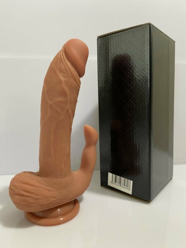 CENSAN Kılitoris Uyarımlı Çift Katmanlı Premium Dildo - C-7565