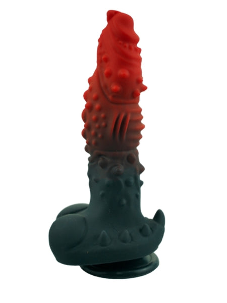 Censan Kırmızı Siyah Canavar Dildo Model 1 - C-7415