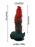 Censan Kırmızı Siyah Canavar Dildo Model 1 - C-7415