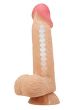 Censan Lisle 8.1 İnç Kıkırdak Yapılı Gerçek Deri Yapılı Dildo - C-7653